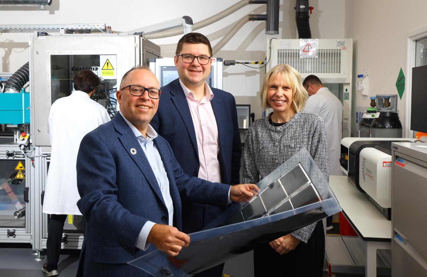 Portrait of three of the team from Power Cell