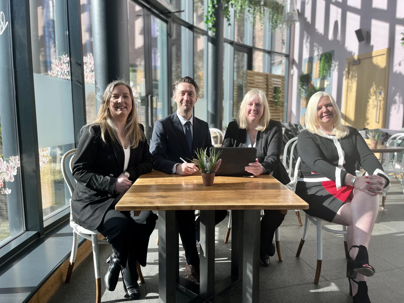 Image from left to right Sarah Barton Ben Abernethy Sue Chambers and Francis Kilner